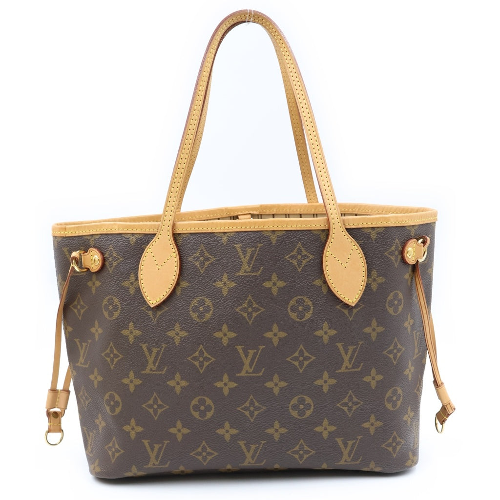 LOUIS VUITTON(ルイヴィトン) モノグラム ネヴァーフルPM トートバッグ ハンドバッグ ブラウン レザー×PVC M40155 ゴールド金具 レディース