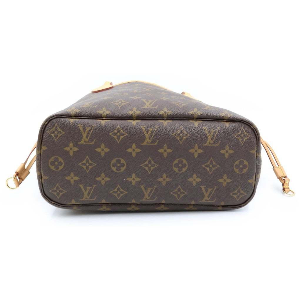 LOUIS VUITTON(ルイヴィトン) モノグラム ネヴァーフルPM トートバッグ ハンドバッグ ブラウン レザー×PVC M40155 ゴールド金具 レディース