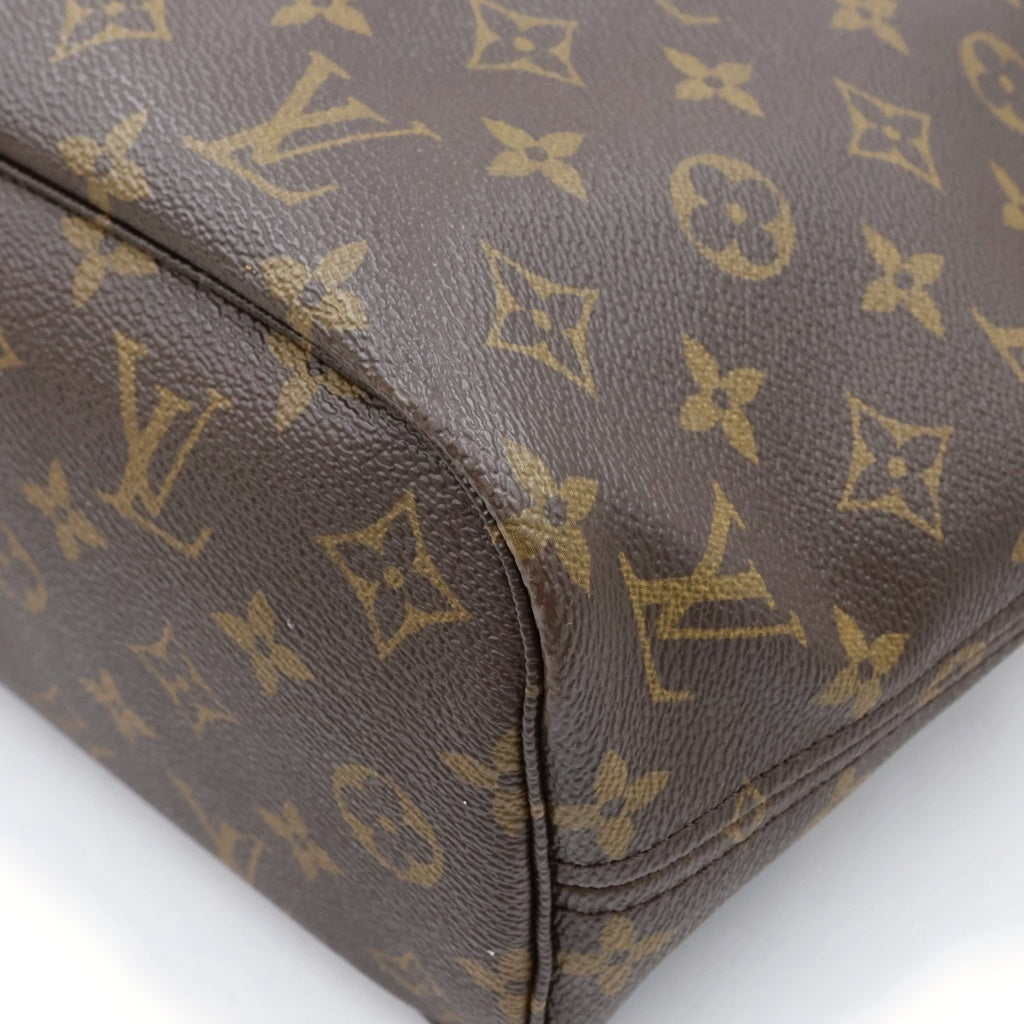 LOUIS VUITTON(ルイヴィトン) モノグラム ネヴァーフルPM トートバッグ ハンドバッグ ブラウン レザー×PVC M40155 ゴールド金具 レディース