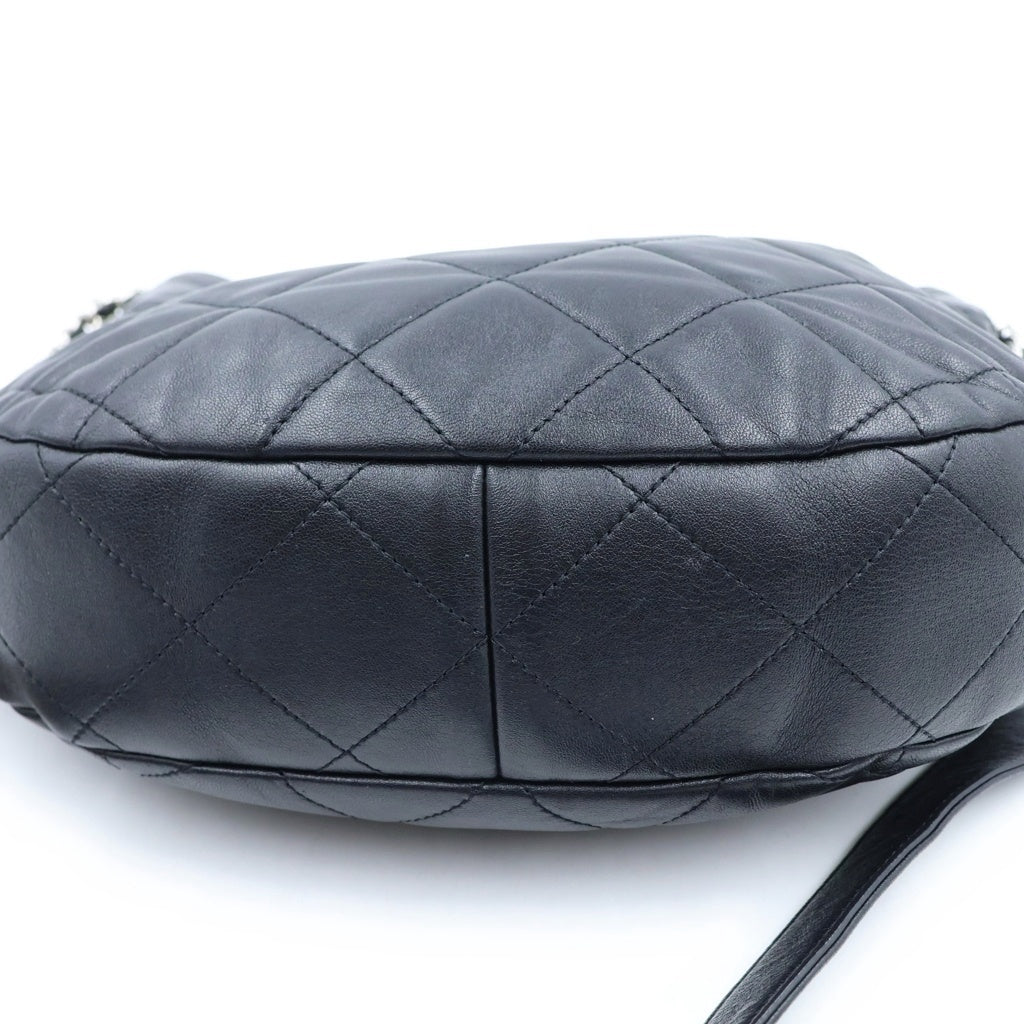 CHANEL(シャネル) マトラッセ ココマーク ホーボー チェーンショルダーバッグ ブラック ラムスキン AS3101 シルバー金具 レディース