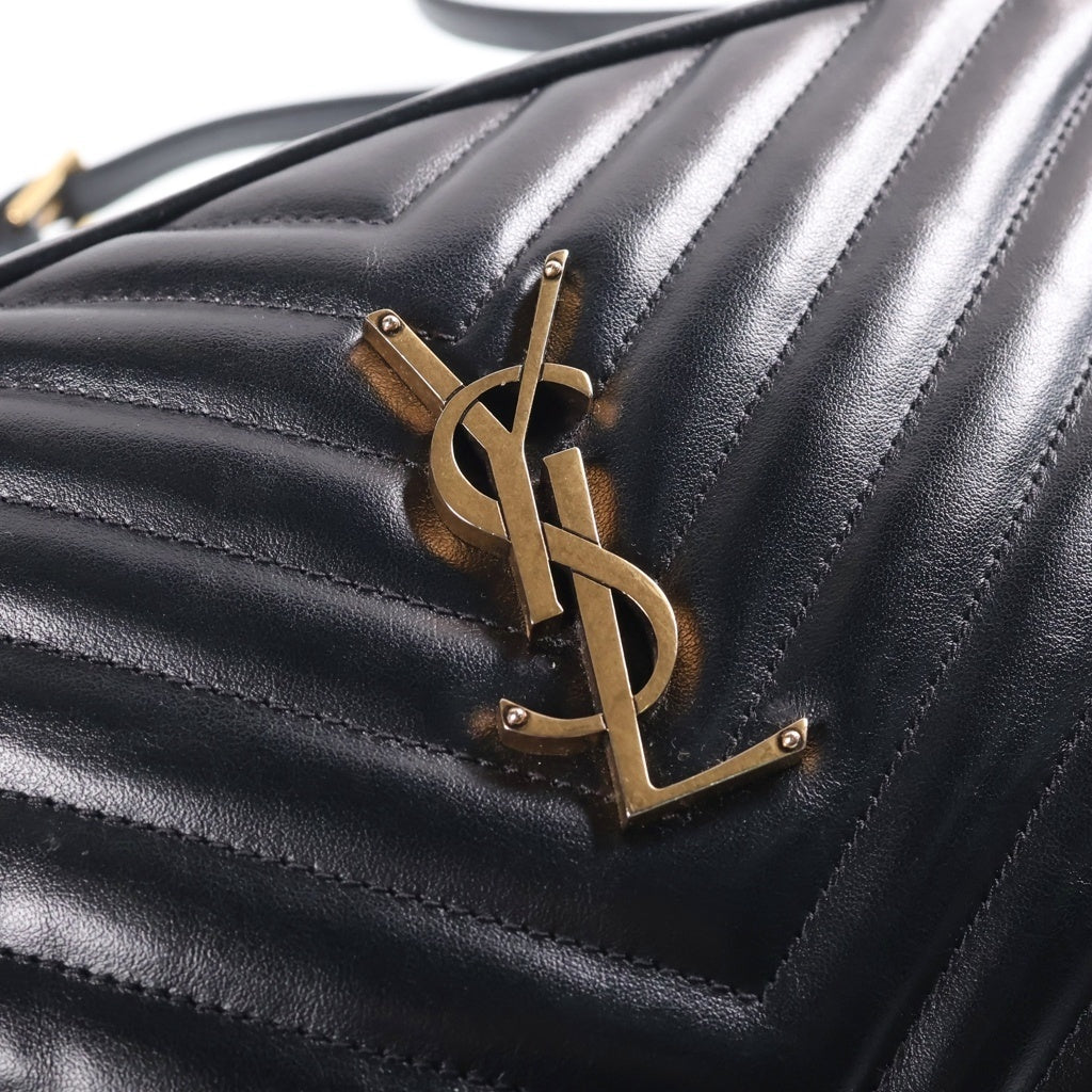 YVES SAINT LAURENT(イヴサンローラン) ルー フリンジ カメラバッグ ショルダーバッグ ブラック レザー 574494 ゴールド金具 レディース