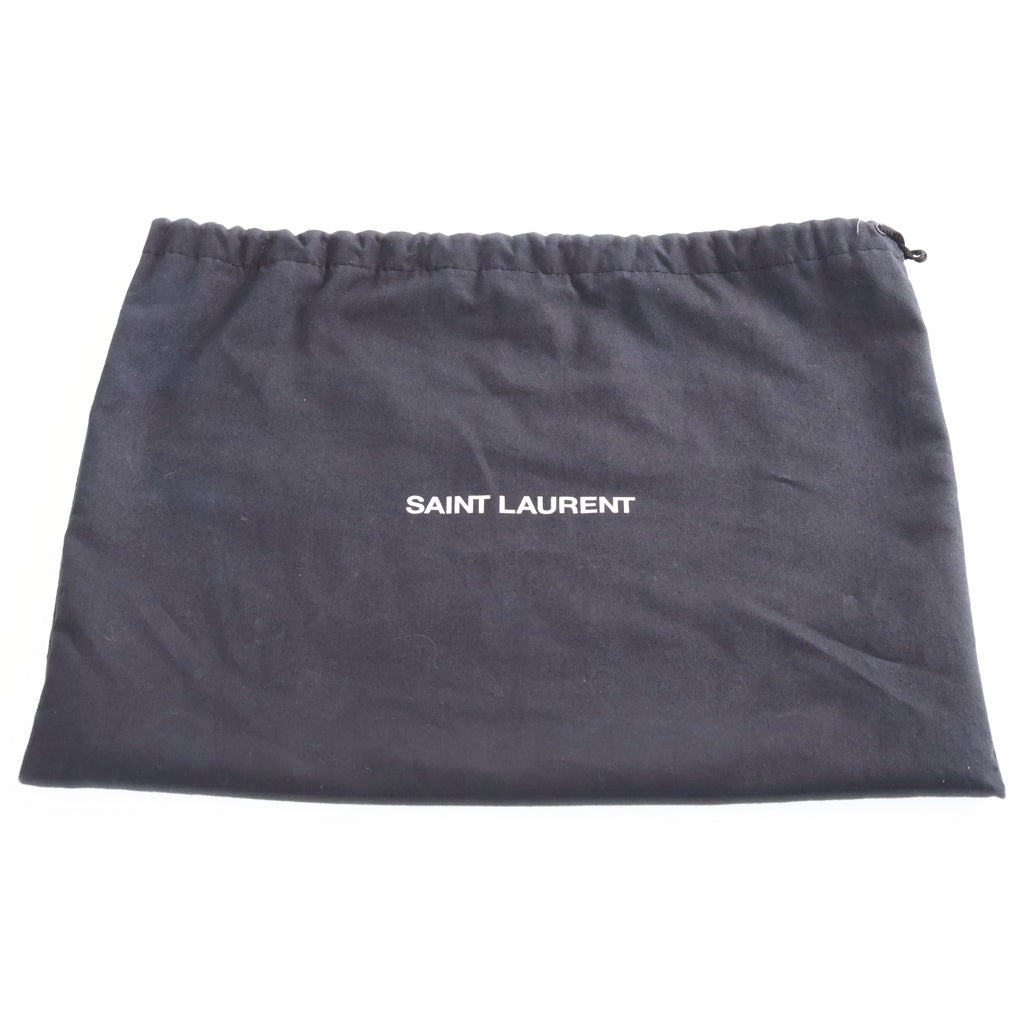 YVES SAINT LAURENT(イヴサンローラン) ルー フリンジ カメラバッグ ショルダーバッグ ブラック レザー 574494 ゴールド金具 レディース