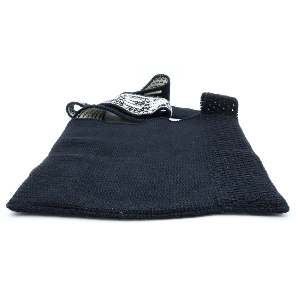 CELINE(セリーヌ) クロシェ ロゴ ショルダーバッグ ニット ブラック×ホワイト コットン 2ADCS817.38EC レディース