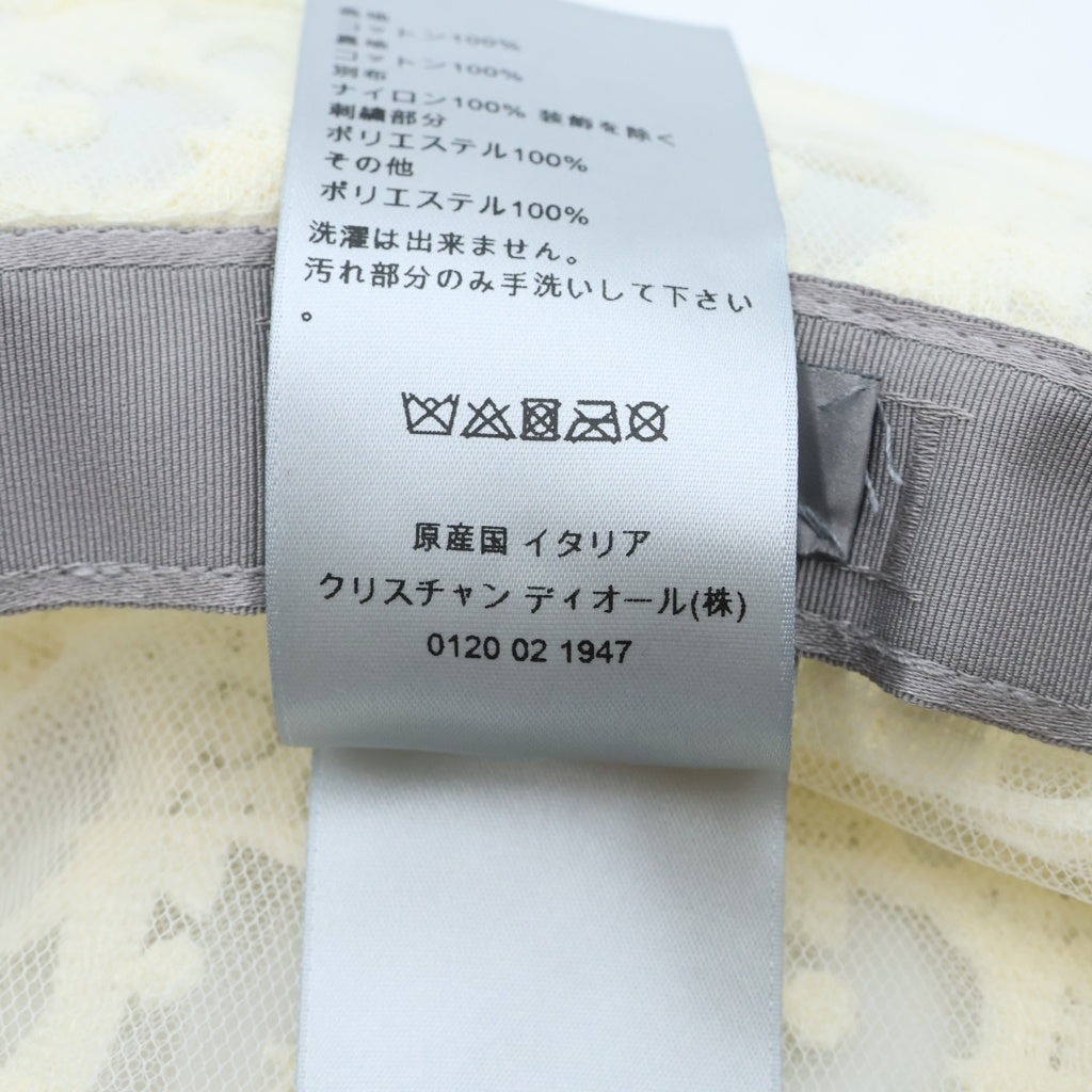 Christian Dior(クリスチャンディオール) オブリーク トロッター メッシュ バケットハット ホワイト コットン 283C904A4451 レディース