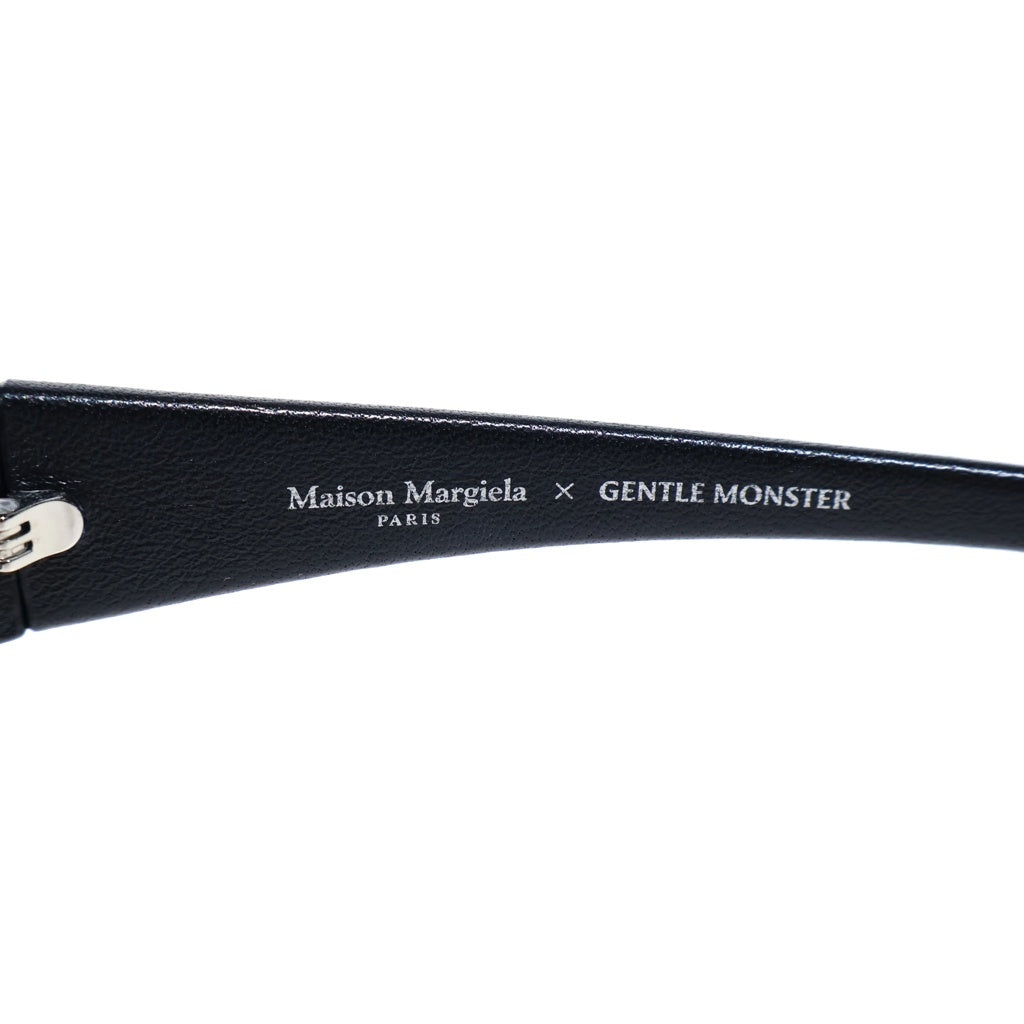GENTLE MONSTER(ジェントルモンスター) ×Maison Margiela MM104 Leather ラップアラウンドシェイプ サングラス アイウェア 59□19-122 ブラック
