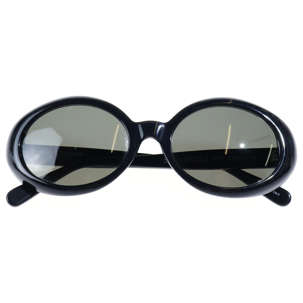 SAINT LAURENT PARIS(サンローランパリ) NICOLE ニコル オーバルシェイプ サングラス アイウェア 53□19-140 ブラック SL121 レディース