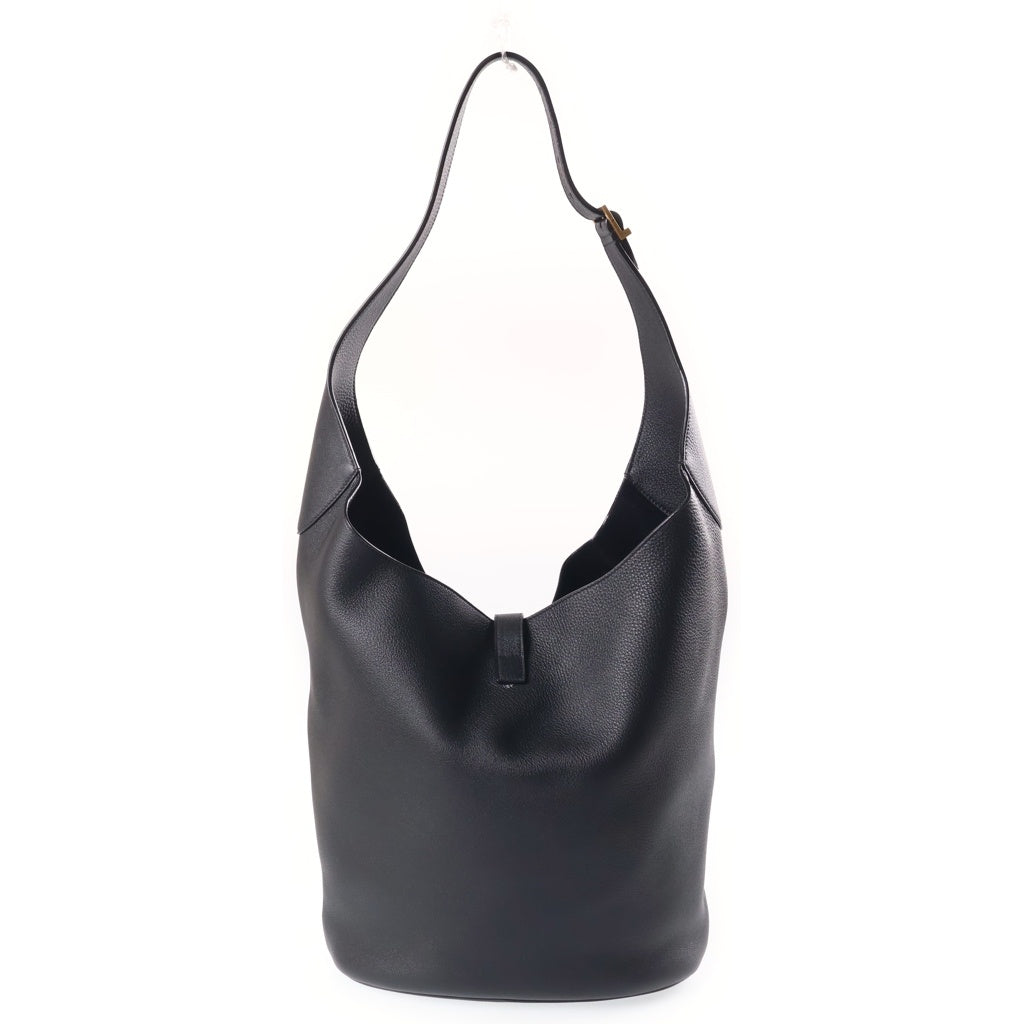 SAINT LAURENT PARIS(サンローランパリ) LE 5 A 7 ル サンカセット ホーボー ワンショルダーバッグ ブラック レザー 793088 ゴールド金具 レディース