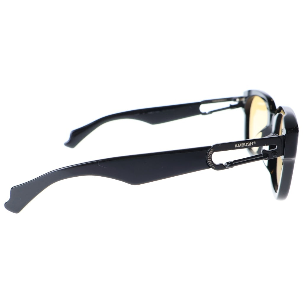 GENTLE MONSTER(ジェントルモンスター) ×AMBUSH CARABINER01 カラビナ スクエアフレーム サングラス アイウェア 51□23-143 ブラック