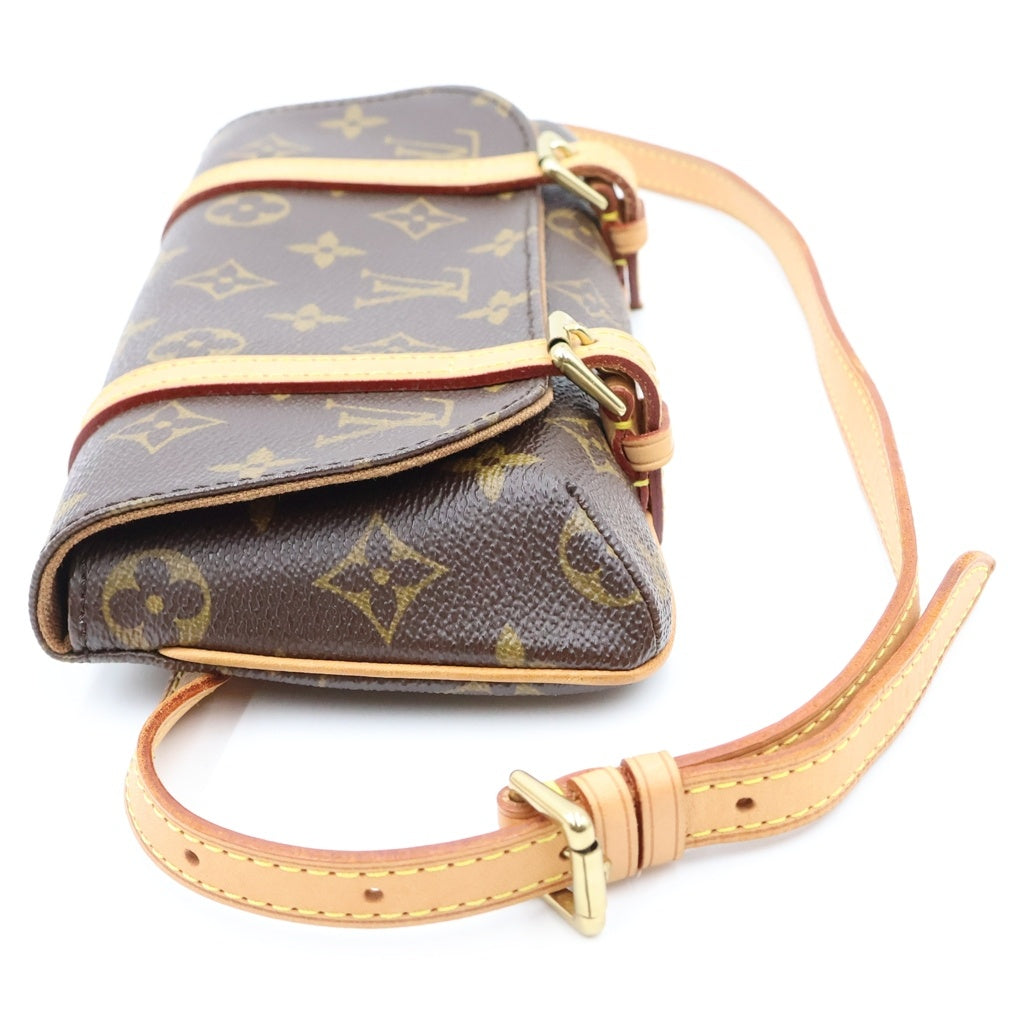 LOUIS VUITTON(ルイヴィトン) モノグラム ポシェットマレル ショルダーバッグ ボディバッグ ブラウン PVC×レザー M51159 レディース