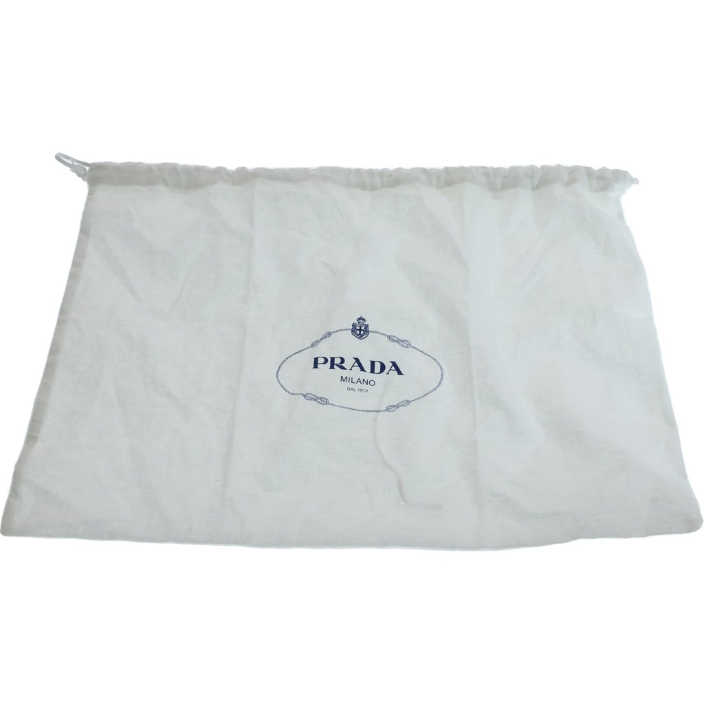 PRADA(プラダ) Re-Nylon トライアングルロゴ 巾着ポーチ ミニバッグ ボルドー ワインレッド レザー×ナイロン 1NS369 ゴールド金具 レディース