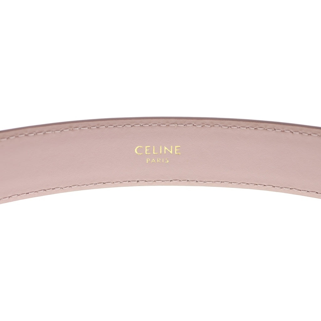 CELINE(セリーヌ) トリオンフ レザーベルト ピンク ゴールド金具 レディース