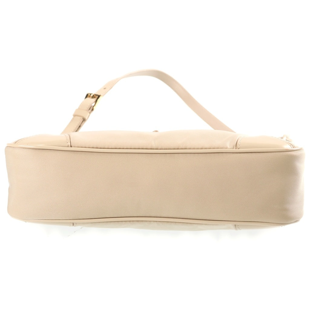 PRADA(プラダ) Re-Edition 2002 テスート ショルダーバック トライアングルロゴ ナイロン レザー ベージュ 1BC201 レディース
