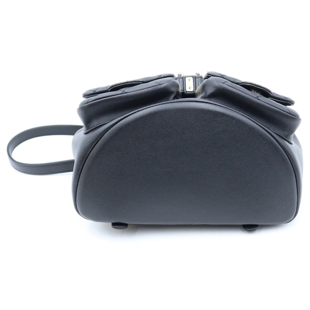 CHANEL(シャネル) マトラッセ バックパック リュックサック ブラック ラムスキン AS3860 ゴールド金具 レディース