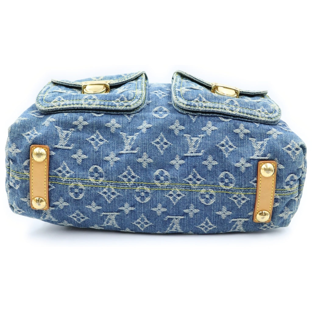 LOUIS VUITTON(ルイヴィトン) モノグラムデニム バギーGM ワンショルダーバッグ ハンドバッグ ブルー×ベージュ デニム×レザー M95048 レディース