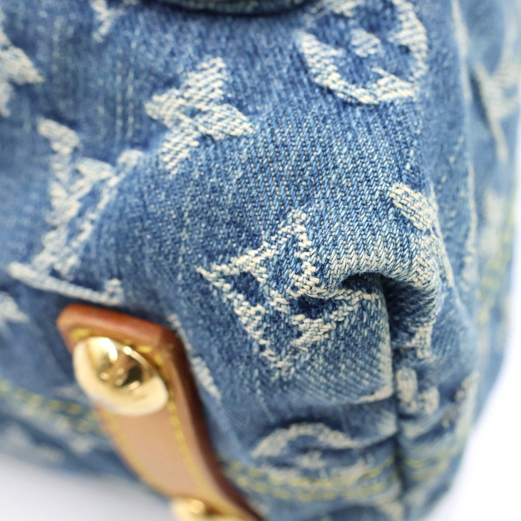 LOUIS VUITTON(ルイヴィトン) モノグラムデニム バギーGM ワンショルダーバッグ ハンドバッグ ブルー×ベージュ デニム×レザー M95048 レディース
