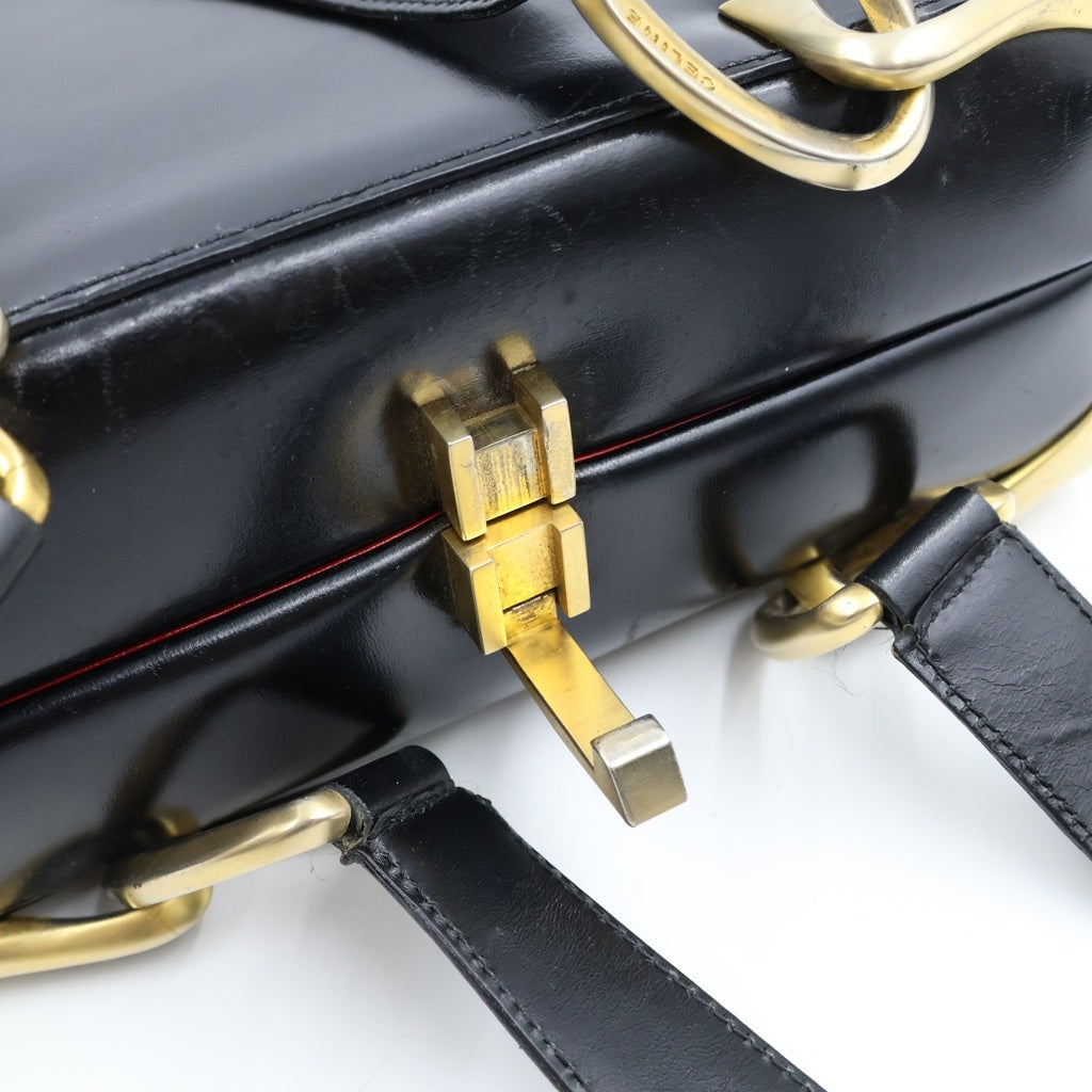 CELINE(セリーヌ) ワンショルダーバッグ ブラック×ゴールド レザー レディース