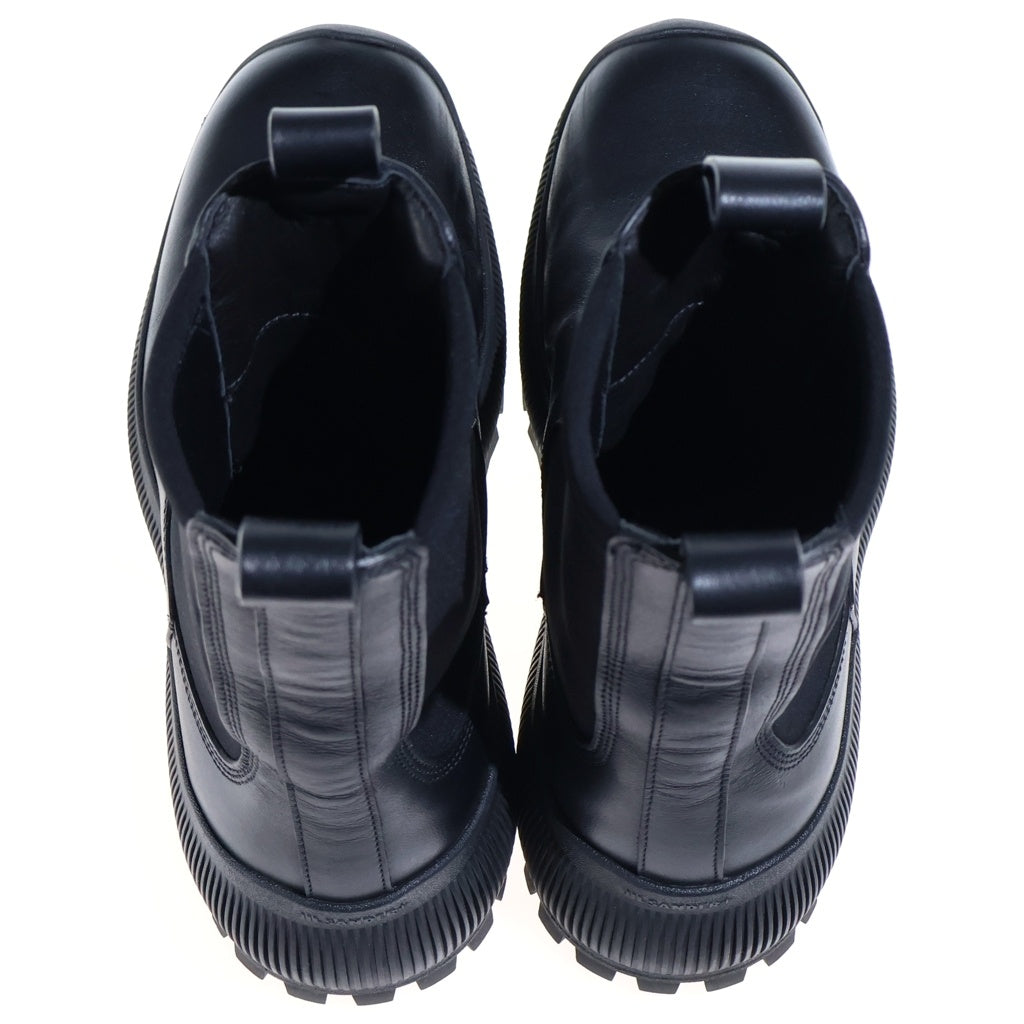 JIL SANDER +(ジルサンダープラス) チェルシー ブーツ サイド ゴア レザー ブラック レディース