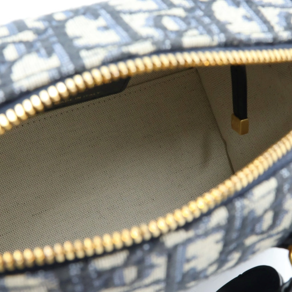 Christian Dior(クリスチャンディオール) グルーヴ20 オブリーク 2WAY ハンドバッグ ボストンバッグ キャンバスxレザー ネイビー M1364UTZQ_M928 レディース