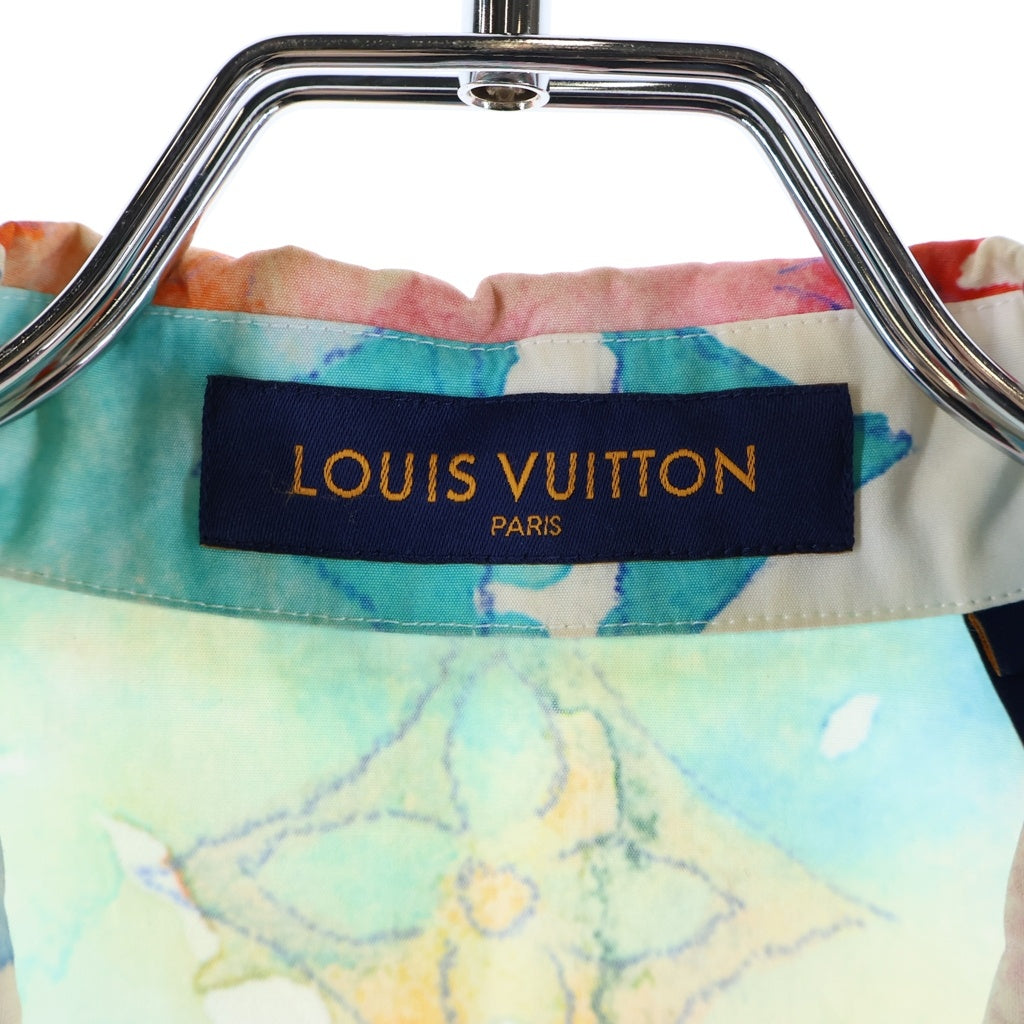 LOUIS VUITTON(ルイヴィトン) 21SS マルチモノグラム ウォーターカラー 半袖シャツ オープンカラー コットン マルチカラー RM211V BT3 HLS02W