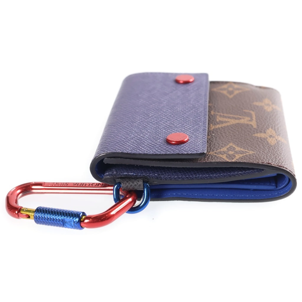 LOUIS VUITTON(ルイヴィトン) モノグラム タイガ コンパクトウォレット 三つ折り財布 ブラウン×ブルー レザー×PVC M63041 レディース