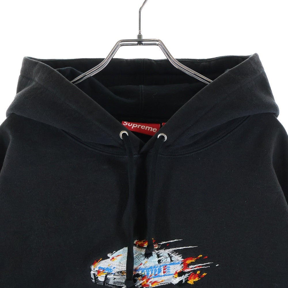 SUPREME(シュプリーム) 19AW Cop Car Hooded Sweatshirt フロントロゴデザイン スウェットフーディー パーカー ブラック