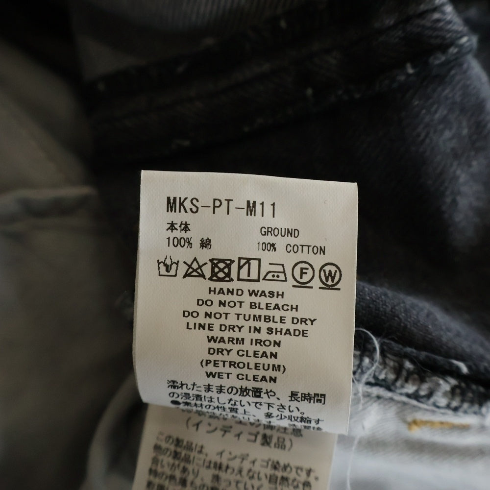FACETASM(ファセッタズム) PATCHWORK DENIM PANTS パッチワーク デニム パンツ ジップフライ グレー