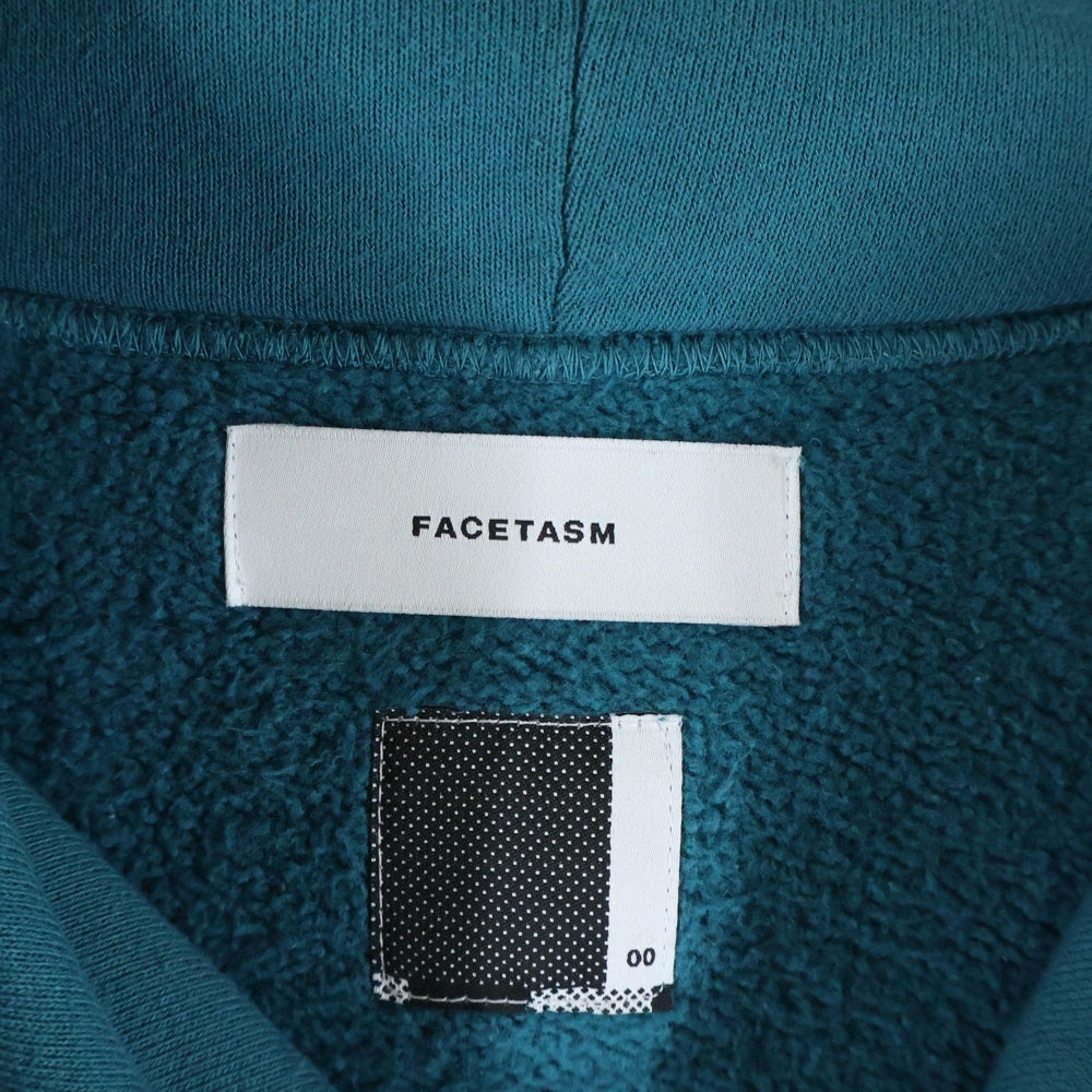 FACETASM(ファセッタズム) ロゴ刺繍 プルオーバースウェットパーカー フーディ グリーン