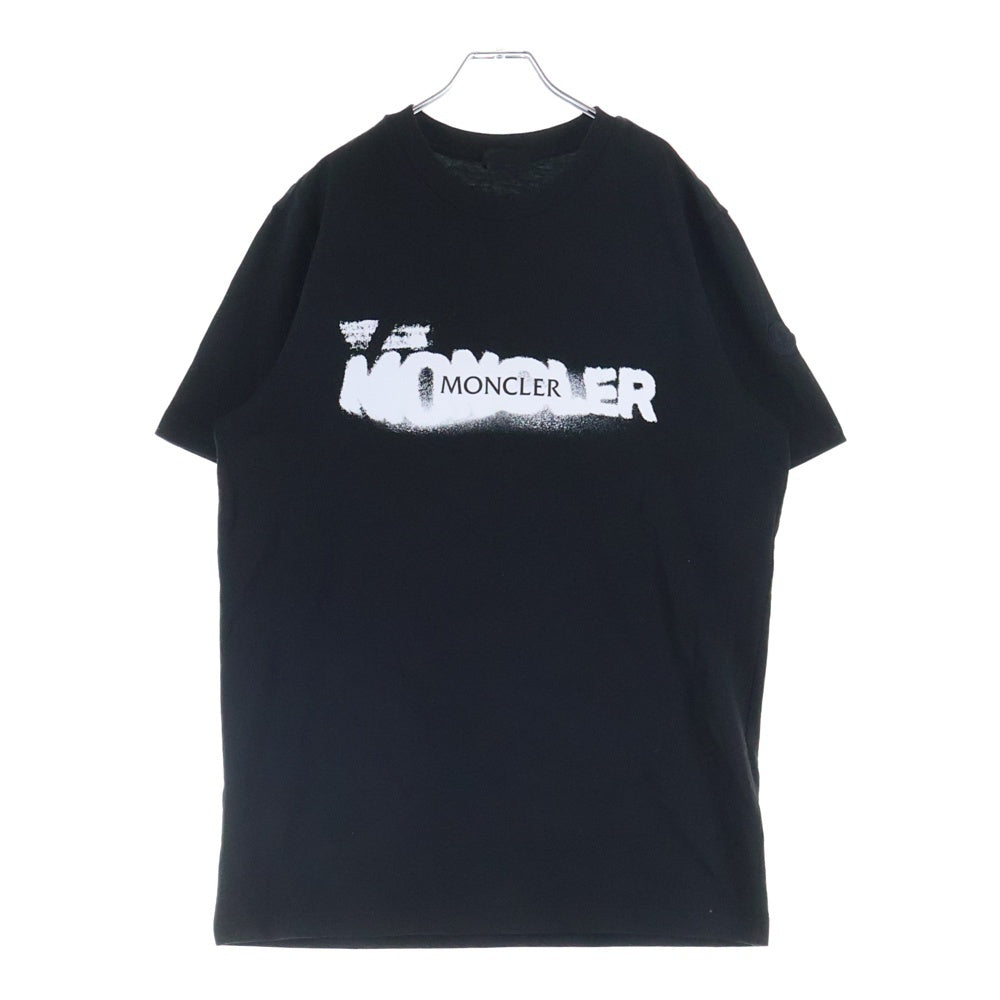 MONCLER(モンクレール) フロントロゴプリント 半袖Tシャツ カットソー K20918C00010 ブラック