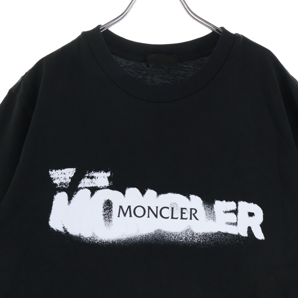 MONCLER(モンクレール) フロントロゴプリント 半袖Tシャツ カットソー K20918C00010 ブラック
