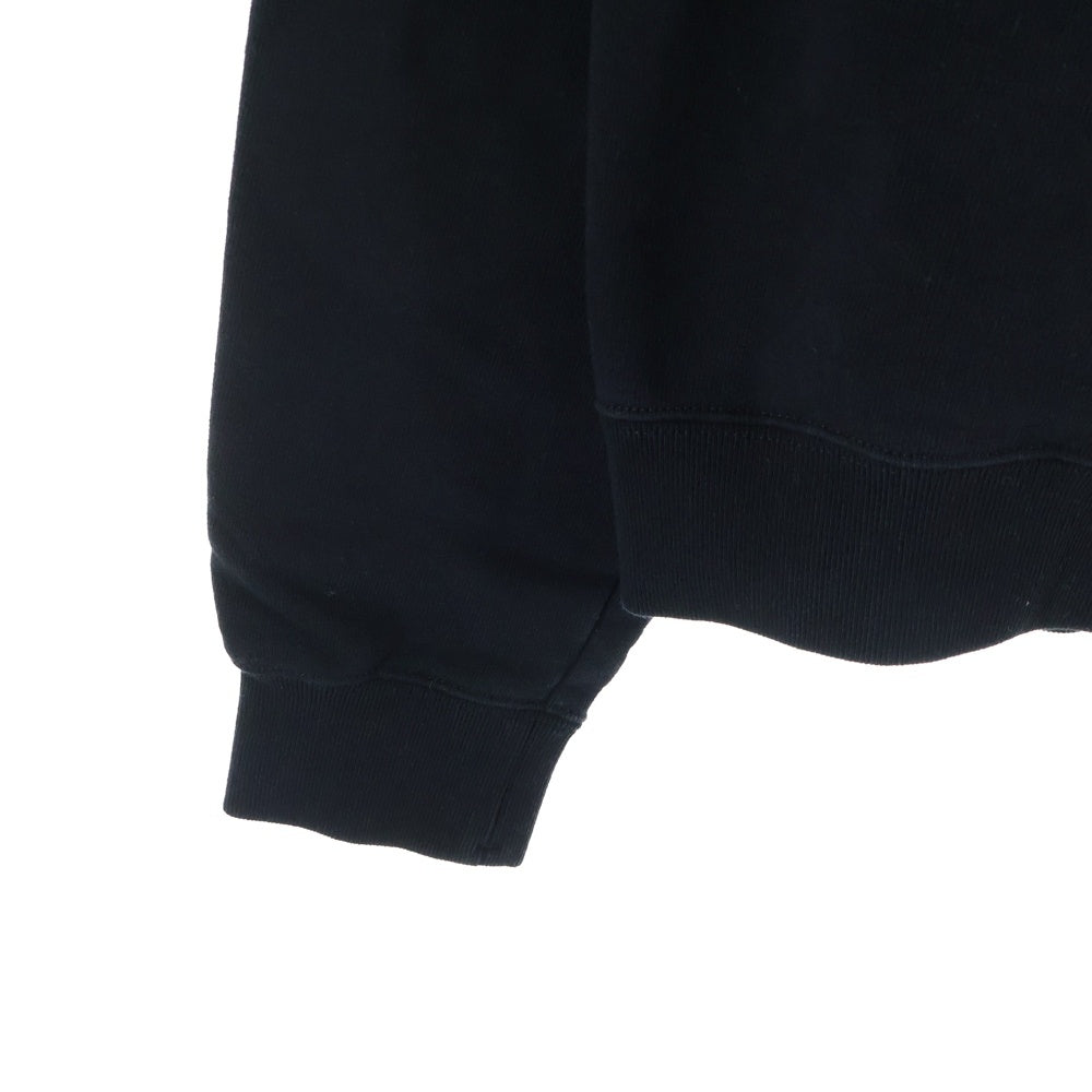 JIL SANDER(ジルサンダー) 25SS ロゴプリント スウェットプルオーバーパーカー J47GU0129 ブラック