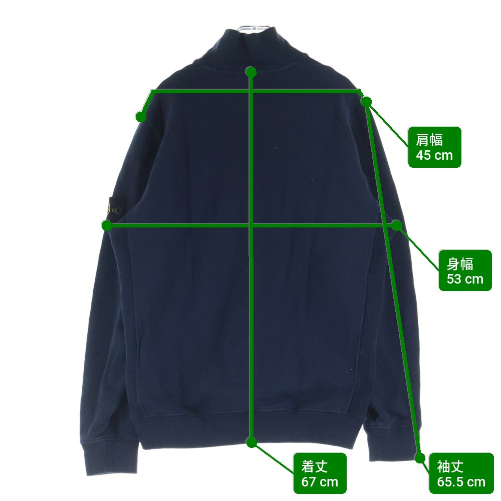 STONE ISLAND(ストーンアイランド) 24AW Half Zip Sweatshirt 811563420 ハーフジップスウェットトレーナー ブラック