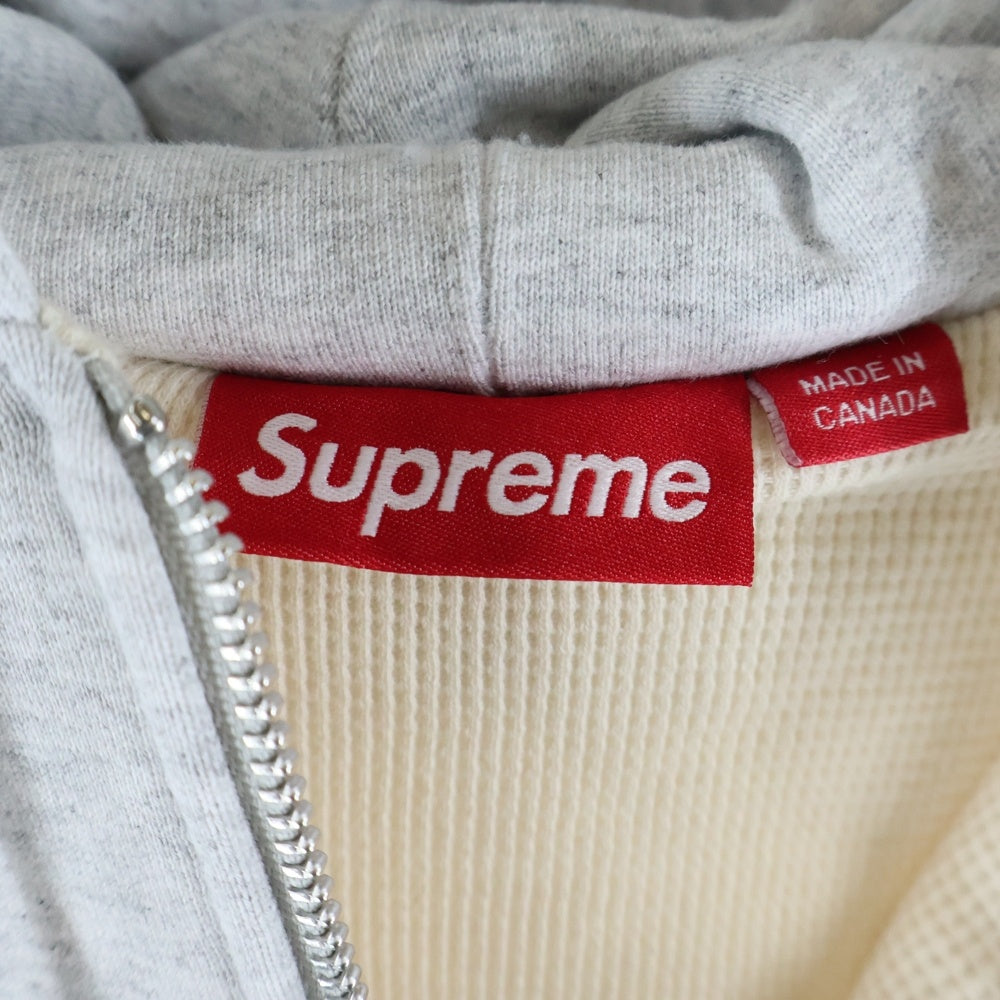 SUPREME(シュプリーム) 25AW ARC Logo Thermal Zip Up Sweatshirt アーチロゴ サーマル スウェットパーカー グレー