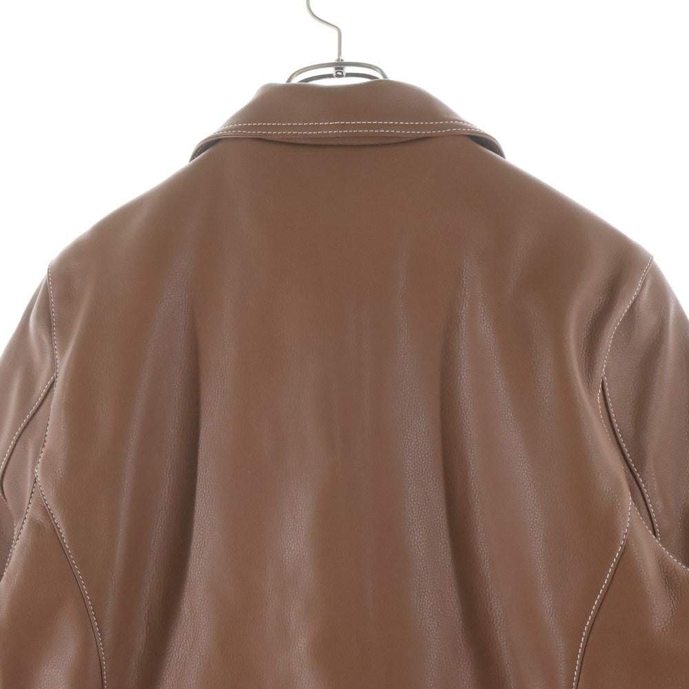 Liugoo Leathers(リューグーレザーズ) VaLLet 02 ダブルライダースジャケット 牛革 ブラウン CW-EN-0001