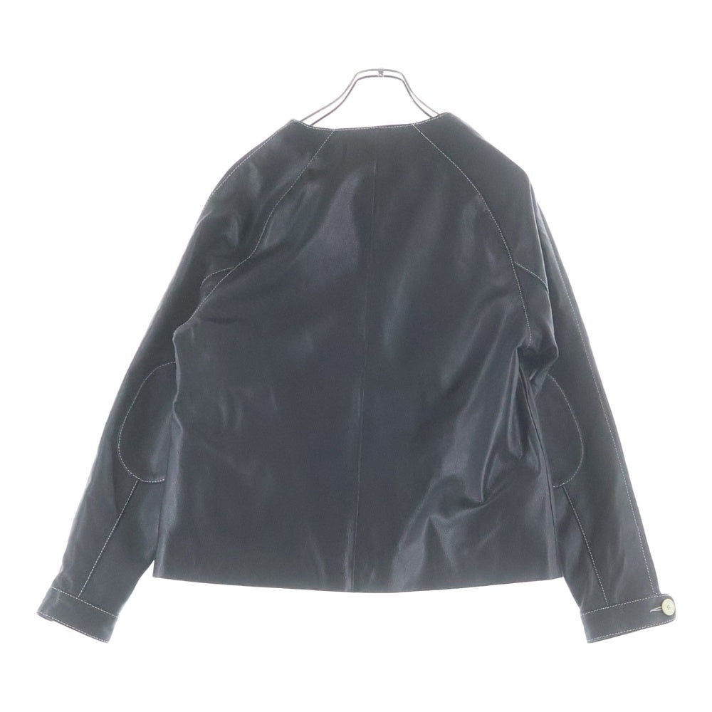 Liugoo Leathers(リューグーレザーズ) VaLLet 08 本革 レザーカーディガン レザージャケット レザーカーディガン ブラック