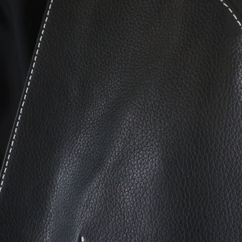 Liugoo Leathers(リューグーレザーズ) VaLLet 08 本革 レザーカーディガン レザージャケット レザーカーディガン ブラック