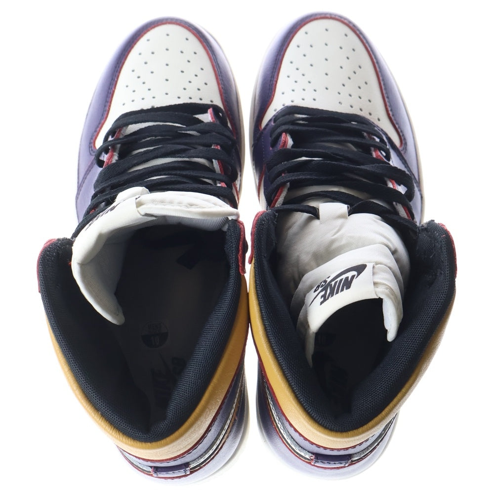 NIKE(ナイキ) AIR JORDAN 1 RETRO HIGH LA TO CHICAGO エアジョーダン1 エルエー トゥー シカゴ ハイカットスニーカー イエロー/パープル US10/28.0cm CD6578-507