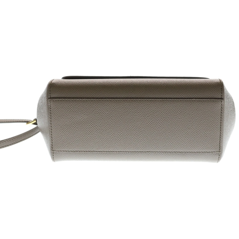 DOLCE & GABBANA(ドルチェアンドガッバーナ) Sicily Handbag Calfskin シシリー 2Way ハンドバッグ ベージュ レディース