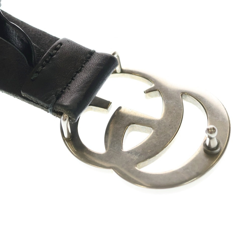 GUCCI(グッチ) GGマーモント レザーベルト ブラック 414516 シルバー金具