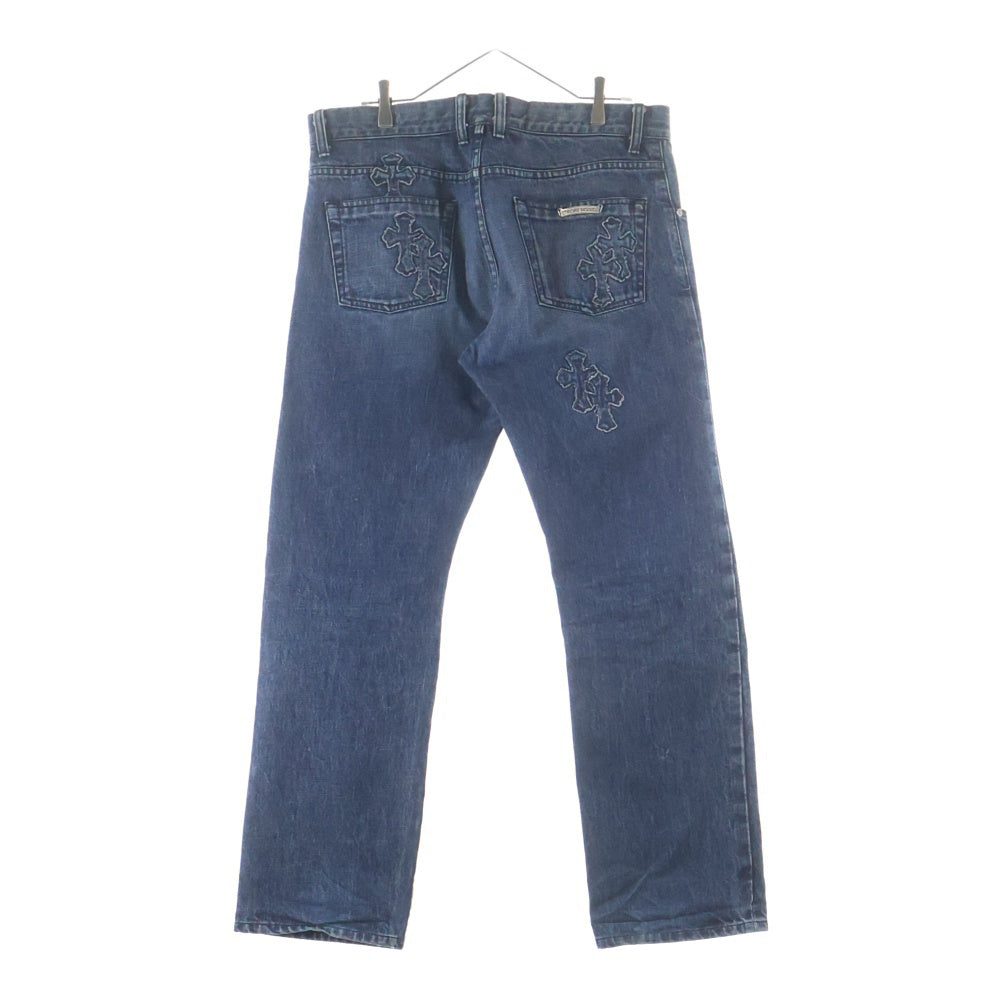 CHROME HEARTS(クロムハーツ) JEAN STRTLG FBRC デニムクロスパッチ デニムパンツ インディゴ