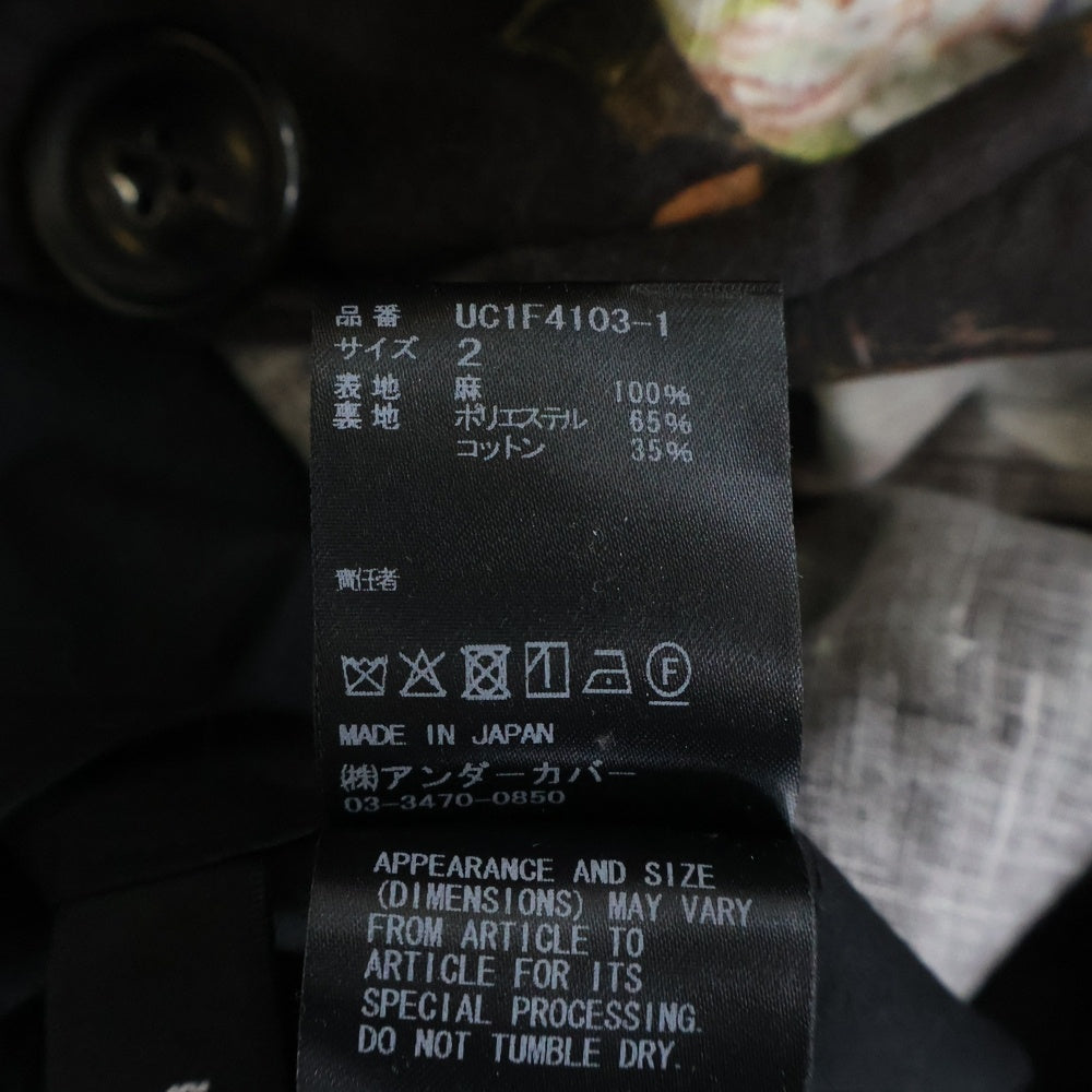 UNDERCOVER(アンダーカバー) 26SS EMMA 総柄 リネン ワイヤーラベル