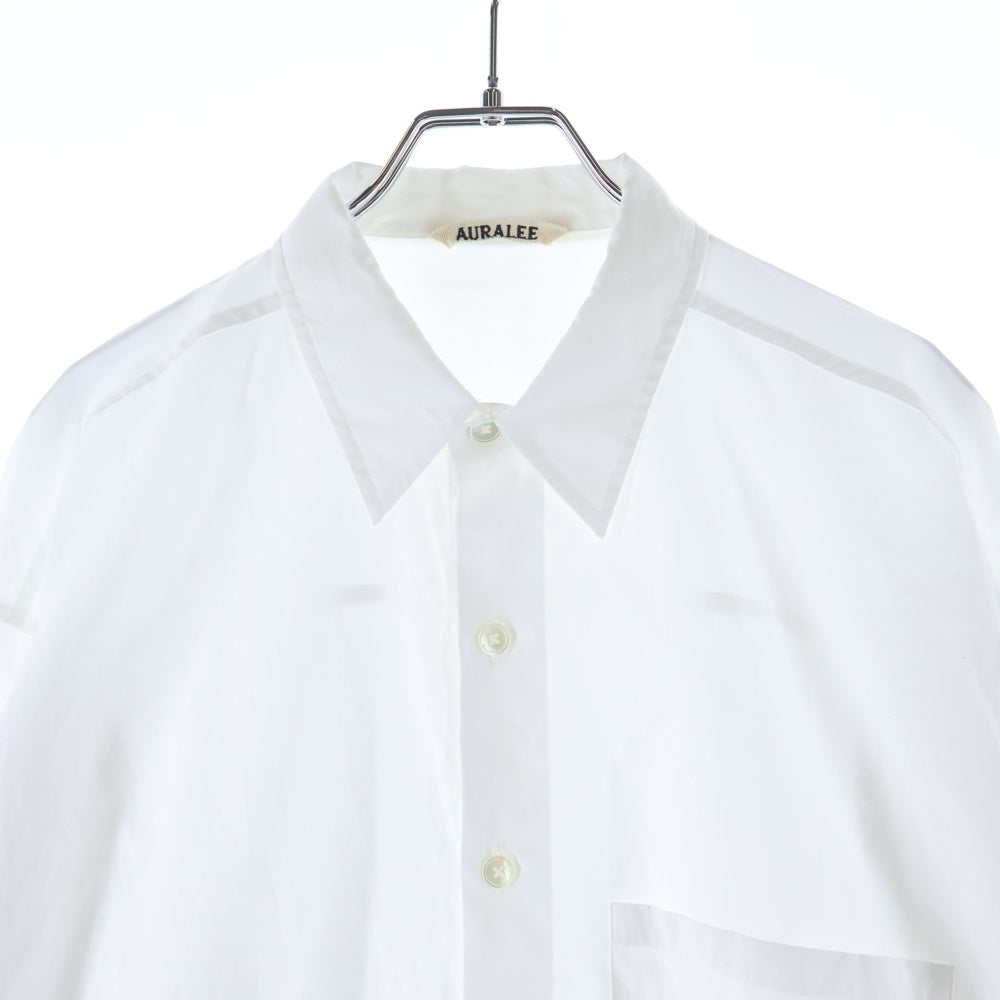 AURALEE(オーラリー) WASHED FINX TWILL BIG SHIRT ウォッシュド フィンクス ツイル ビッグ シャツ ホワイト