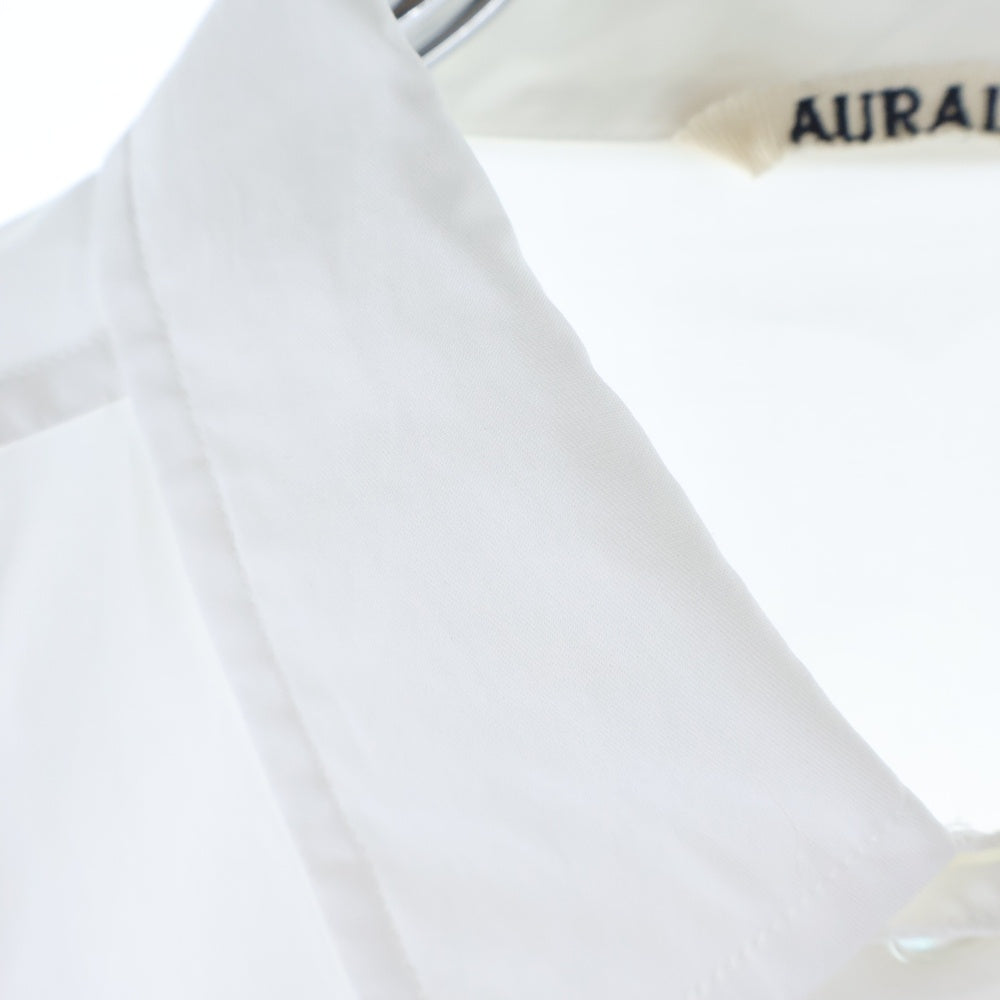 AURALEE(オーラリー) WASHED FINX TWILL BIG SHIRT ウォッシュド フィンクス ツイル ビッグ シャツ ホワイト