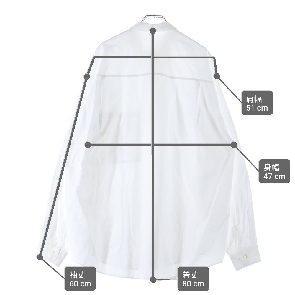 AURALEE(オーラリー) WASHED FINX TWILL BIG SHIRT ウォッシュド フィンクス ツイル ビッグ シャツ ホワイト