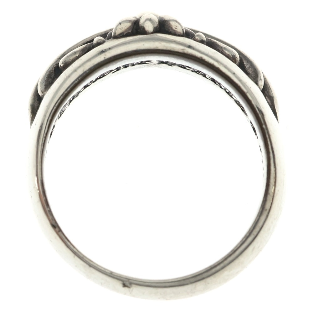 CHROME HEARTS(クロムハーツ) HALF Classic Floral CROSS RING ハーフ クラシック フローラルクロスリング シルバー