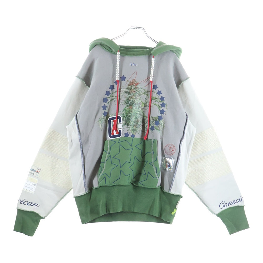Advisory Board Crystals(アドバイザリー ボード クリスタルズ) 23AW American Consciousness Hoodie アメリカン コンシャスネス フーディー グレー/グリーン