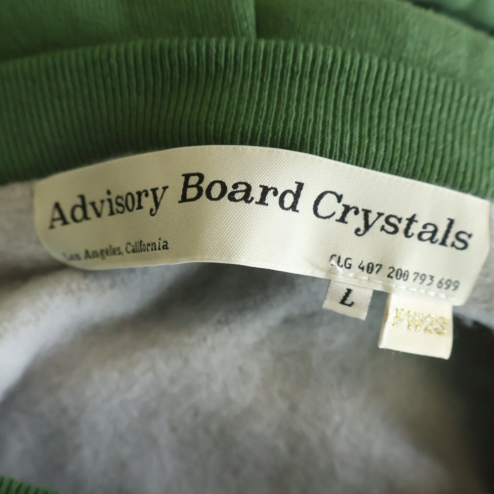 Advisory Board Crystals(アドバイザリー ボード クリスタルズ) 23AW American Consciousness Hoodie アメリカン コンシャスネス フーディー グレー/グリーン