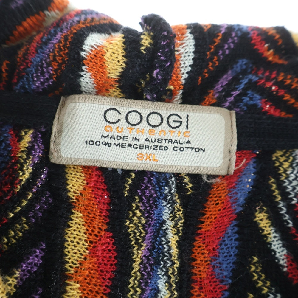 COOGI(クージー) 3D DESIGN KNIT SWEATER ジップアップ ニット フーディー マルチ