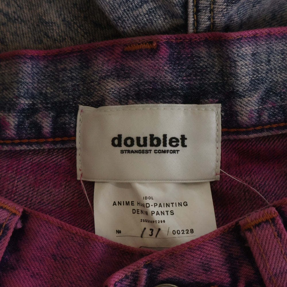 doublet(ダブレット) ANIME HAND PAINTING DENIM PANTS 染め加工