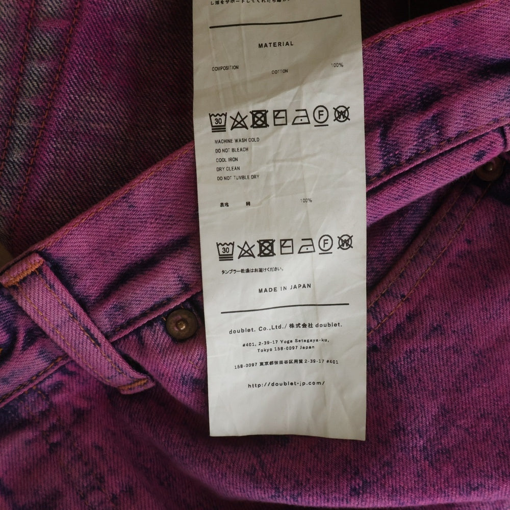 doublet(ダブレット) ANIME HAND PAINTING DENIM PANTS 染め加工