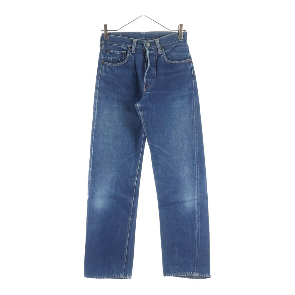 Levi's(リーバイス) 60s VINTAGE 501 BIGE ボタン裏W レインボー Vステッチ 不均等V 両面タブ ストレートデニムパンツ ブルー
